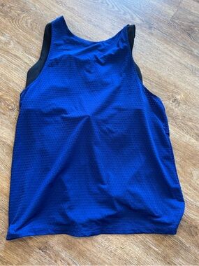Athleta Royal Blue and Black Performance Tank Top